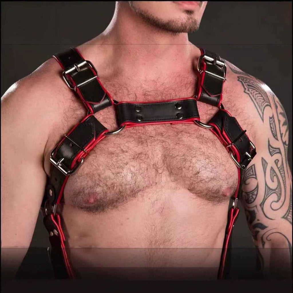Adjustable Leather Chest Harness