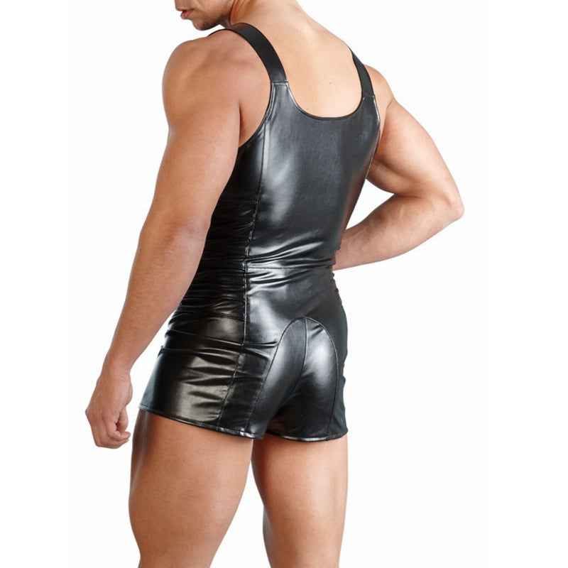 Faux Leather Bodysuit