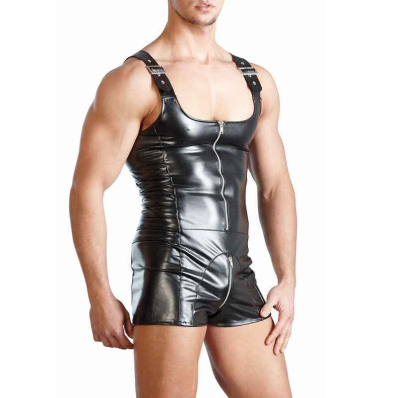 Faux Leather Bodysuit