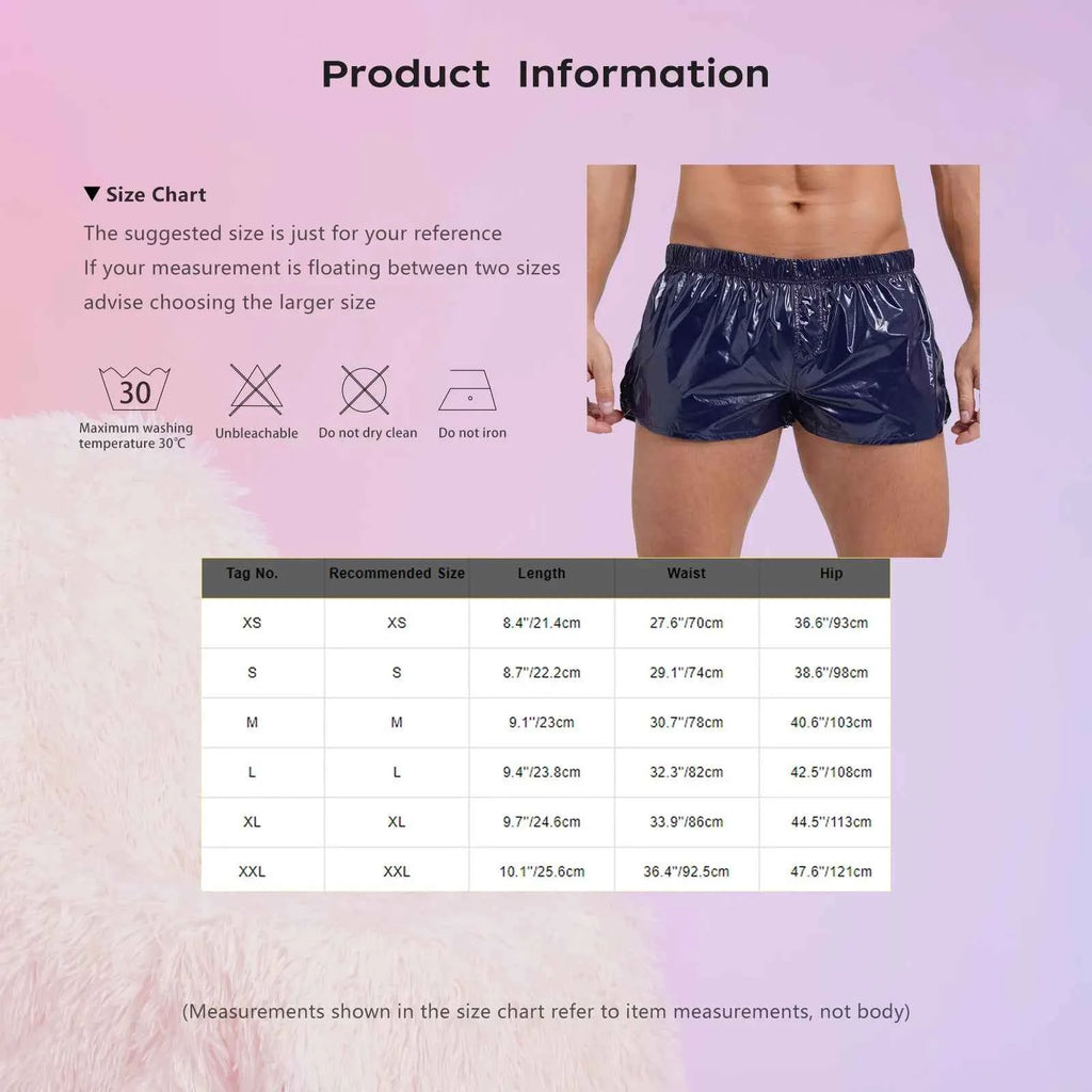 Mens Glossy Shorts